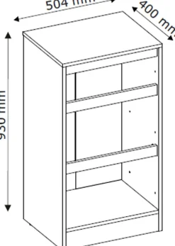 Zestawy Mebli Do Sypialni|Komody></noscript>INTER MEBLE Komoda 50 cm do sypialni z szufladami BALVIO biały