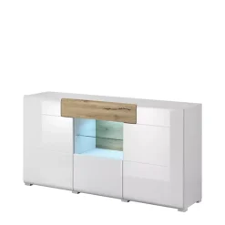 Komody>Helvetia Komoda 159 cm TENDER biały połysk