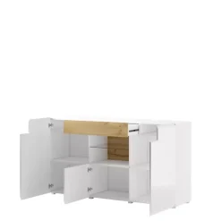 Komody>Helvetia Komoda 159 cm TENDER biały połysk