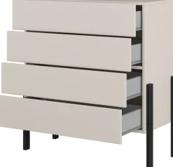 Zestawy Mebli Do Sypialni|Komody>Helvetia Komoda 80 cm z szufladami do sypialni kaszmir JUKON