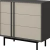 Komody>JUREK Komoda AVERO 93cm antracyt beż jasny z szufladami