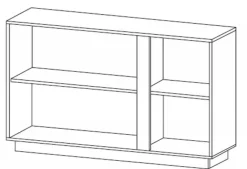Zestawy Mebli Do Salonu|Komody></noscript>LASKI Komoda biała połysk 138,2 cm LINDA