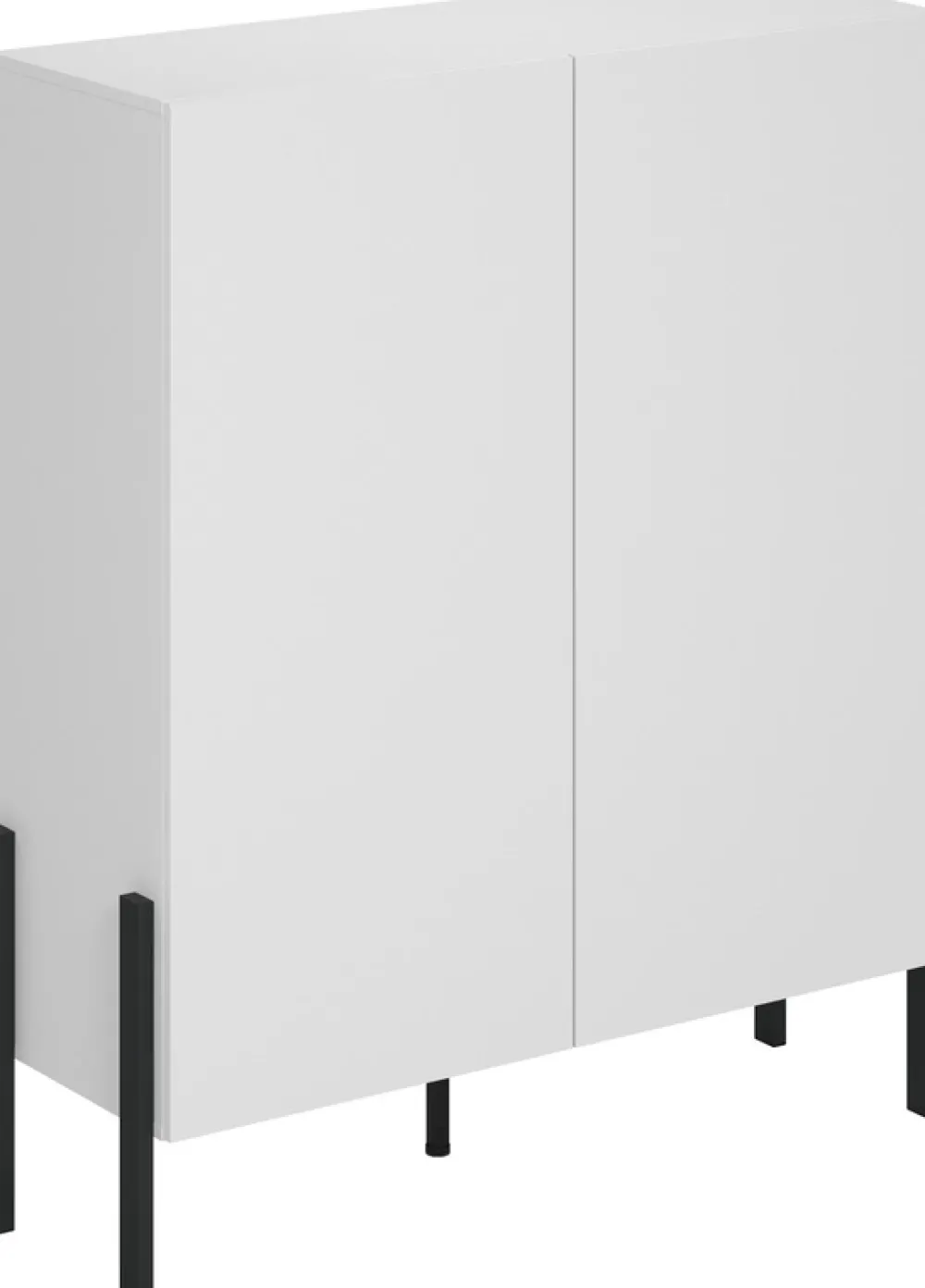 Zestawy Mebli Do Salonu|Komody>Helvetia Komoda biała z półkami 114 cm do salonu sypialni lub przedpokoju JUKON biały