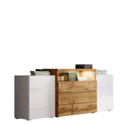 Komody>BRATEX Komoda biały połysk wotan NORBI