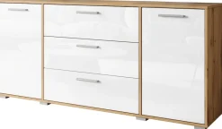 Komody>BRATEX Komoda biały połysk z szufladami do salonu 150 cm BUENO