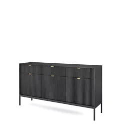 Zestawy Mebli Do Salonu|Komody></noscript>PIASKI Komoda czarna AVANTI czarny