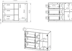 Zestawy Mebli Młodzieżowych|Komody></noscript>ML Meble Komoda do pokoju młodzieżowego z szufladami 120 cm FINI