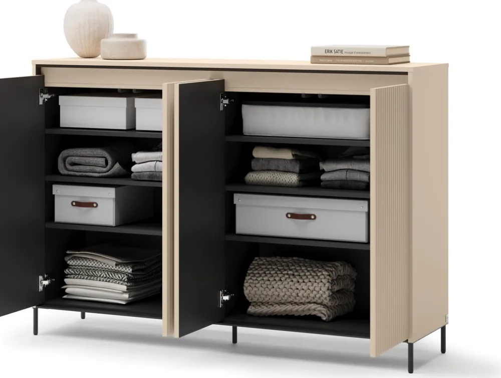 Garderoby|Komody>lenart. Komoda do przedpokoju garderoby beżowa z oświetleniem TREND