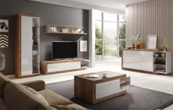 Zestawy Mebli Do Salonu|Komody>Helvetia Komoda do salonu 200 cm FRANK biały połysk