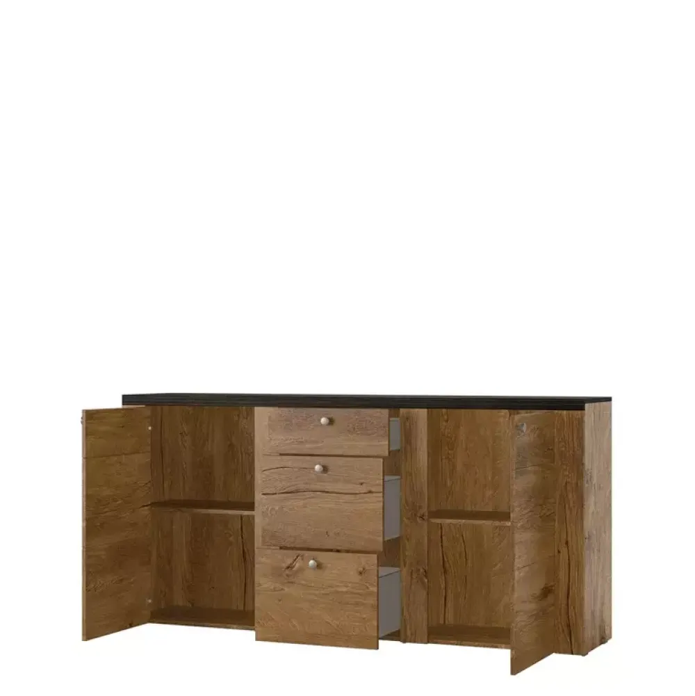 Zestawy Mebli Do Salonu|Komody>Helvetia Komoda do salonu 176 cm LARONA dąb lefkas