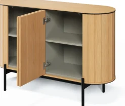 Zestawy Mebli Do Salonu|Komody></noscript>lenart. Komoda do salonu 120 cm z półkami w stylu boho ROTTO