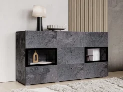 Zestawy Mebli Do Salonu|Komody>Helvetia Komoda do salonu BARRET beton ciemny