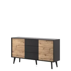 Komody></noscript>PIASKI Komoda do salonu 154cm Dąb Artisan VITERBO