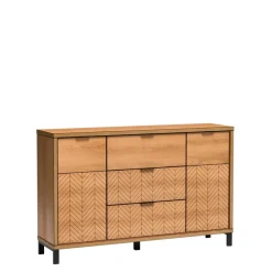 Komody>JARSTOL Komoda do salonu duża FONETTI dąb karmel