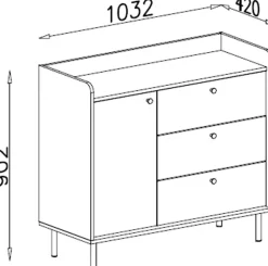 Zestawy Mebli Do Salonu|Komody></noscript>MEBLAR Komoda do salonu kompaktowa GAVIA beż piaskowy