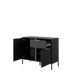 Komody></noscript>LASKI Komoda do salonu LECCE antracyt