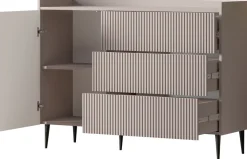 Zestawy Mebli Do Salonu|Komody>JUREK Komoda do salonu na nóżkach nowoczesna 126 cm ASPERO kaszmir