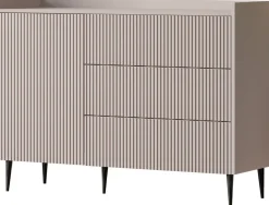 Zestawy Mebli Do Salonu|Komody></noscript>JUREK Komoda do salonu na nóżkach nowoczesna 126 cm ASPERO kaszmir