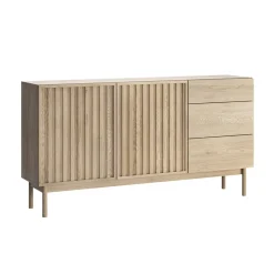 Komody|Zestawy Mebli Do Salonu>GAŁA MEBLE Komoda do salonu SOLVO 160 cm dąb cremona z szufladami i lamelami