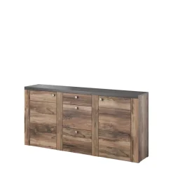 Zestawy Mebli Do Salonu|Komody>Helvetia Komoda do salonu z szufladami LARONA orzech satin