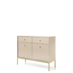 Zestawy Mebli Do Salonu|Komody></noscript>PIASKI Komoda do salonu z szufladami MONTI złoty beż