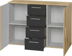 Komody>Helvetia Komoda do sypialni 132 cm dąb artisan VERA