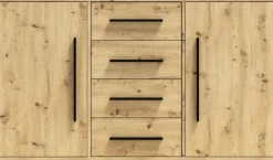 Zestawy Mebli Do Sypialni|Komody>GiB Meble Komoda do sypialni 150 cm z szufladami MAXIDO dąb artisan