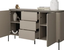 Komody>Helvetia Komoda dwudrzwiowa do salonu 162 cm z szufladami i półkami congo BELLO