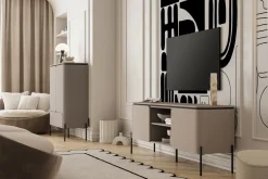 Komody></noscript>Helvetia Komoda dwudrzwiowa do salonu 162 cm z szufladami i półkami congo BELLO