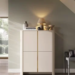 Zestawy Mebli Do Salonu|Komody>PIASKI Komoda dwudrzwiowa z półkami 103 cm BELVI kaszmir