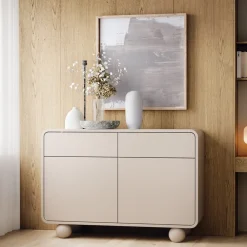 Zestawy Mebli Do Salonu|Komody>PIASKI Komoda dwudrzwiowa z szufladami 108 cm kaszmir AVELON