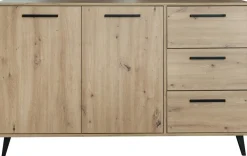 Komody></noscript>Stolar Komoda dwudrzwiowa z szufladami 140 cm KODA dąb artisan