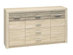 Meble Młodzieżowe|Zestawy Mebli Do Salonu>ML Meble Komoda dwudrzwiowa z szufladami 165 cm CASTEL dąb sonoma