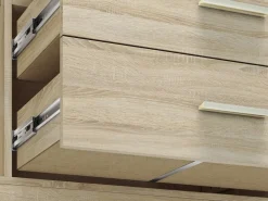 Meble Młodzieżowe|Zestawy Mebli Do Salonu></noscript>ML Meble Komoda dwudrzwiowa z szufladami 165 cm CASTEL dąb sonoma