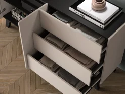 Meble Dla Dzieci|Meble Młodzieżowe></noscript>ML Meble Komoda młodzieżowa 160 cm do pokoju FERIO cashmere