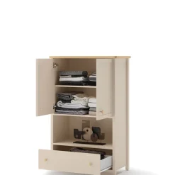 Meble Młodzieżowe|Zestawy Mebli Młodzieżowych></noscript>lenart. Komoda młodzieżowa 85 cm z szufladą i półkami STORY beż piaskowy