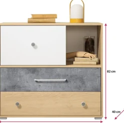 Meble Dla Dzieci|Zestawy Mebli Młodzieżowych>MEBLAR Komoda młodzieżowa 90 cm z trzema szufladami SLEEK