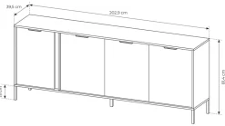 Komody></noscript>LASKI Komoda nowoczesna LECCE antracyt