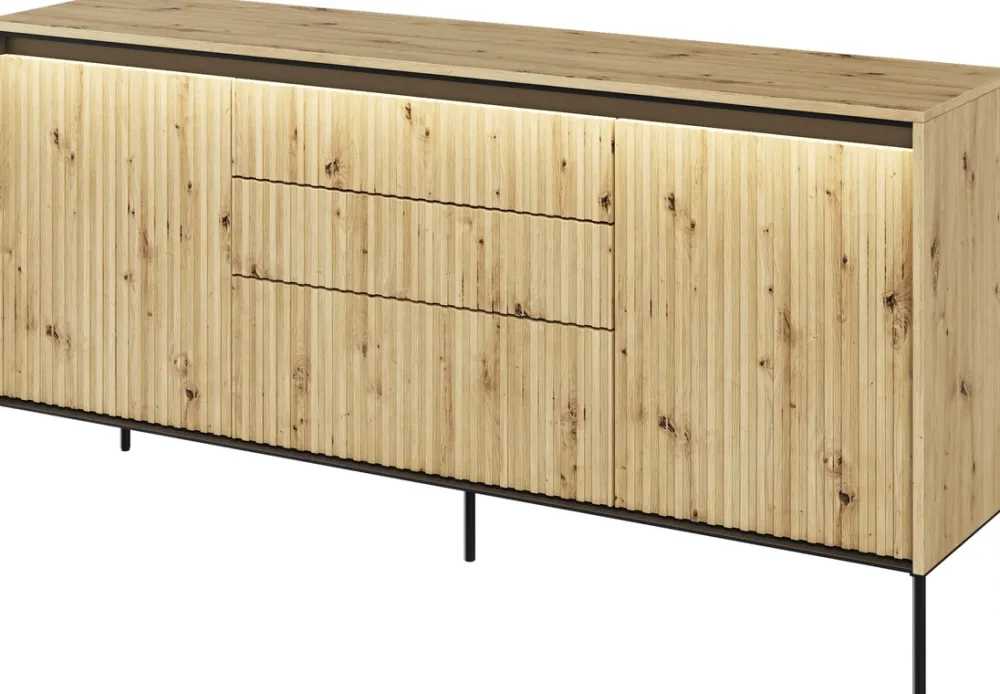 Komody|Zestawy Mebli Do Salonu>lenart. Komoda nowoczesna z frezowanymi frontami i szufladami TREND