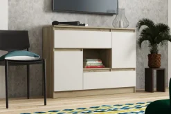 Komody>Meblohand Komoda pod telewizor do salonu 120 cm AMPARO dąb sonoma