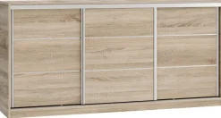 Komody>BROMARKT Komoda przesuwna 200 cm z szufladami i drążkiem TOP dąb sonoma