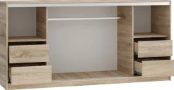 Komody>BROMARKT Komoda przesuwna 200 cm z szufladami i drążkiem TOP dąb sonoma