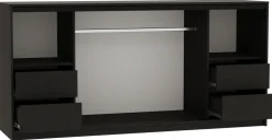 Komody>BROMARKT Komoda przesuwna do sypialni z szufladami 200 cm LOFT dąb artisan