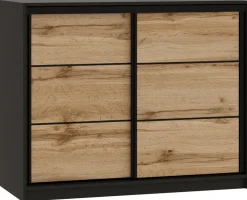 Komody>BROMARKT Komoda przesuwna z drążkiem i szufladami 120 cm LOFT