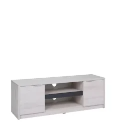 Zestawy Mebli Do Sypialni|Zestawy Mebli Młodzieżowych>GiB Meble Komoda RTV z dwoma szafkami i półką 135 cm dąb biały DENIS