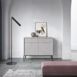 Komody></noscript>PIASKI Komoda szara 104 cm AVANTI szary