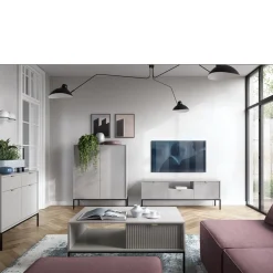 Komody></noscript>PIASKI Komoda szara 104 cm AVANTI szary