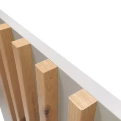 Komody></noscript>PIASKI Komoda szara z lamelami KELLY