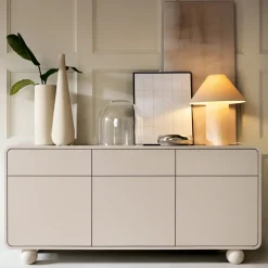 Zestawy Mebli Do Salonu|Komody>PIASKI Komoda trzydrzwiowa z szufladami 160 cm kaszmir AVELON