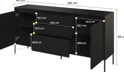 Komody|Zestawy Mebli Do Salonu></noscript>lenart. Komoda w stylu nowoczesnym z szufladami do salonu TREND czarny